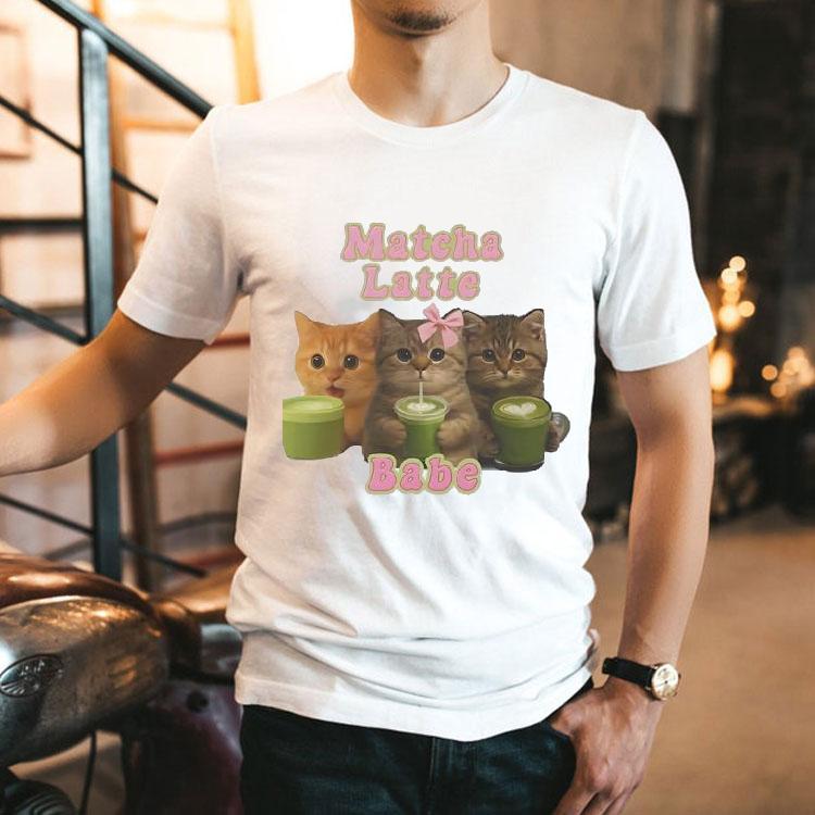 Cats Matcha Latte Babe Shirt Cats Matcha Latte Babe Shirt
