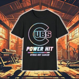 Chicago Cubs Power Hit Strike Out Cancer Shirt