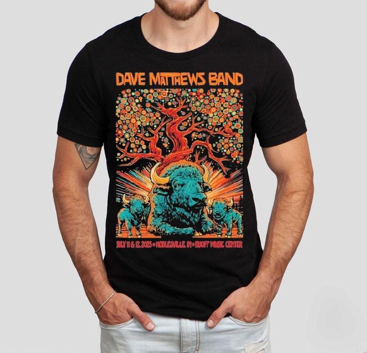 Dave Matthews Band Tour Noblesville, Indiana July 11 12 2025 Buffalo Shirt Dave Matthews Band Tour Noblesville, Indiana July 11 12 2025 Buffalo Shirt