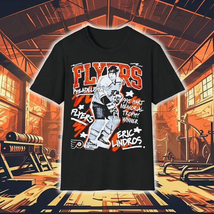 Eric Lindros Philadelphia Flyers Hockey 1995 Hart Memorial Trophy Winner Shirt Eric Lindros Philadelphia Flyers Hockey 1995 Hart Memorial Trophy Winner Shirt