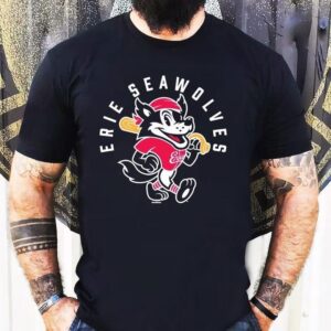 Erie Seawolves Fauxback Secondary Mascot Shirt