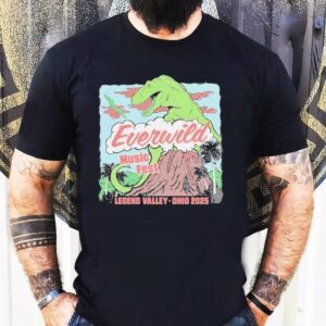 Everwild Music Fest Legend Valley Ohio 2025 Fight Or Flight Dinosaur Shirt