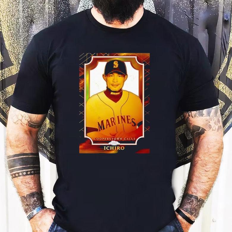 Ichiro Suzuki Black Seattle Mariners 2025 Mlb Hall Of Fame Cooperstown Calls Shirt Ichiro Suzuki Black Seattle Mariners 2025 Mlb Hall Of Fame Cooperstown Calls Shirt