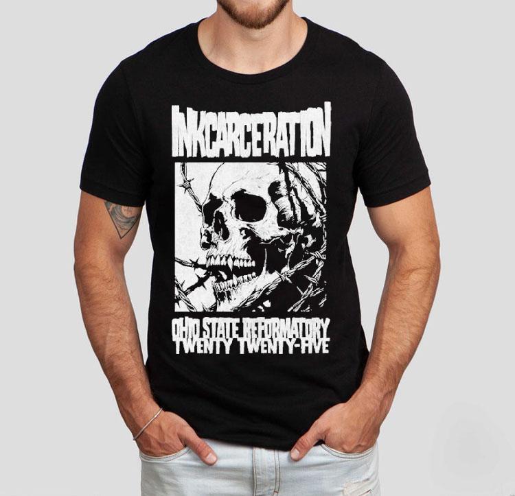 Inkcarceration Festival Barbed Skull Mineral For Mansfield Ohio On July 18th-20th Americas Rock And Metal Tattoo 2025 Shirt Inkcarceration Festival Barbed Skull Mineral For Mansfield Ohio On July 18th-20th Americas Rock And Metal Tattoo 2025 Shirt