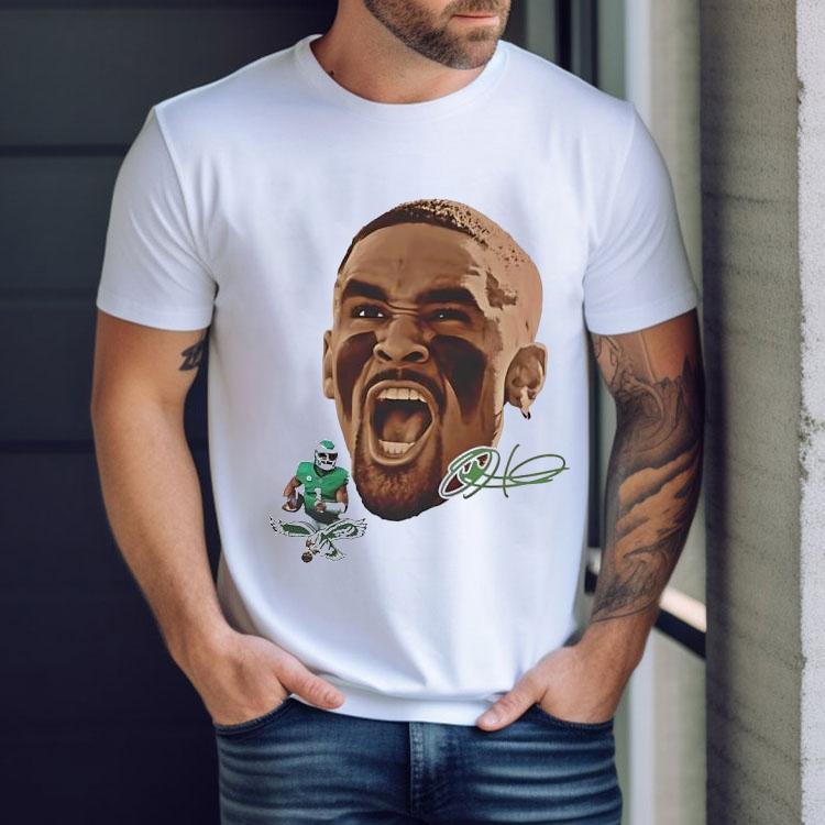 Jalen Hurts Big Face Philadelphia Eagles Football Signature Shirt Jalen Hurts Big Face Philadelphia Eagles Football Signature Shirt