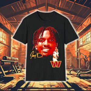 Jayden Daniels Big Face Washington Commanders Football Signature Shirt