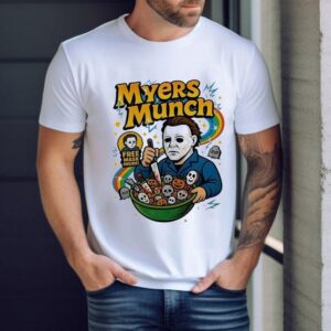 Michael Myers Munch Free Mask Inside Halloween Shirt