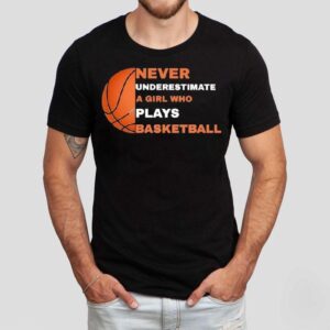 Never Underestimate A Girl Who Plays Basketball Shirt