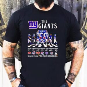 New York Giants Signatures Thank You For The Memories Shirt