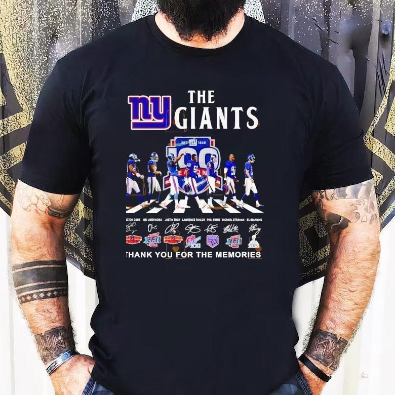 New York Giants Signatures Thank You For The Memories Shirt New York Giants Signatures Thank You For The Memories Shirt