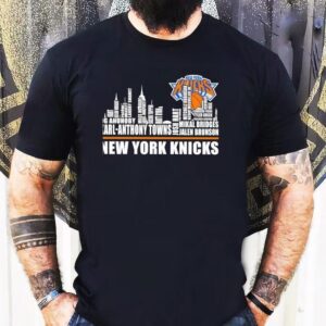 New York Knicks City Skyline All Names Of Legends Shirt