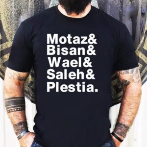 Rima Hassan Wearing Motaz And Bisan And Wael And Saleh And Plestia Shirt