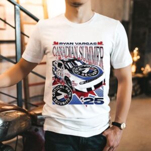 Ryan Vargas No 28 Dodge Challenger For Djk Racing Critical Path Security 2025 Shirt