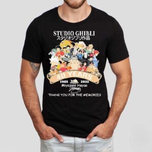 Studio Ghibli 40 Years 1985 2025 Miyazaki Hayao Thank You For The Memories Signature Shirt