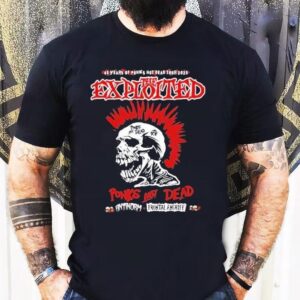 The Exploited Punks Not Dead 45 Years Tour 2025 Skull Shirt