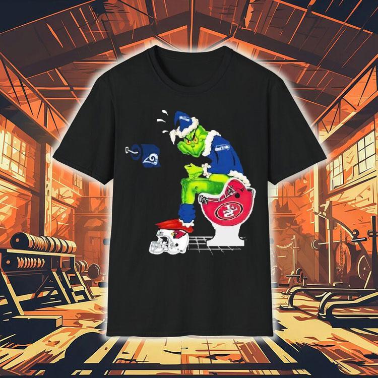The Grinch Santa Toilet Seattle Seahawks Shit On Other Teams Los Angeles Rams Arizona Cardinals San Francisco 49ers Christmas Shirt The Grinch Santa Toilet Seattle Seahawks Shit On Other Teams Los Angeles Rams Arizona Cardinals San Francisco 49ers Christmas Shirt