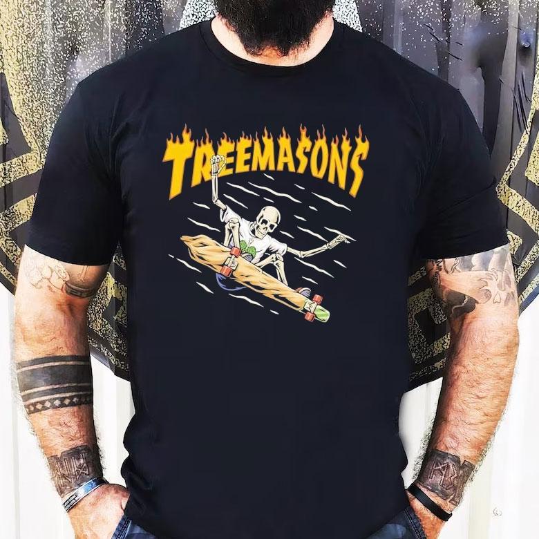 Treemasons Skate Skeleton Shirt Treemasons Skate Skeleton Shirt