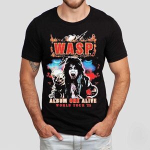Wasp Album One Alive Blackie World Tour Tshirt