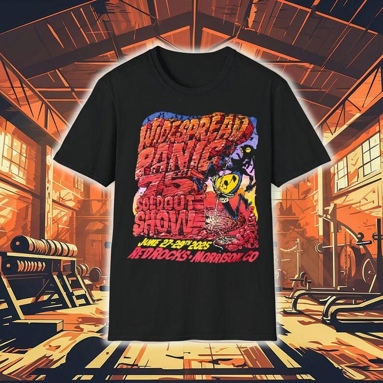 Widespread Panic 75th Sold Out Show Red Rocks Morrison 2025 Shirt Widespread Panic 75th Sold Out Show Red Rocks Morrison 2025 Shirt