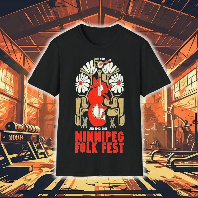 Winnipeg Folk Festival July 10-13 2025 50 Years Fox Guitar Shirt Winnipeg Folk Festival July 10-13 2025 50 Years Fox Guitar Shirt