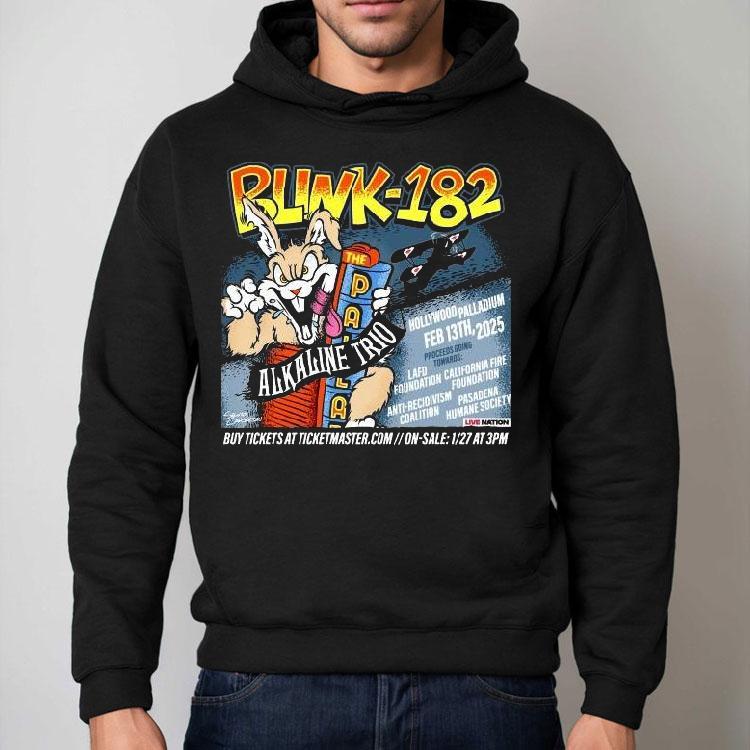 Blink-182 Alkaline Trio February 13 2025 Hollywood, Ca Shirt Blink-182 Alkaline Trio February 13 2025 Hollywood, Ca Shirt