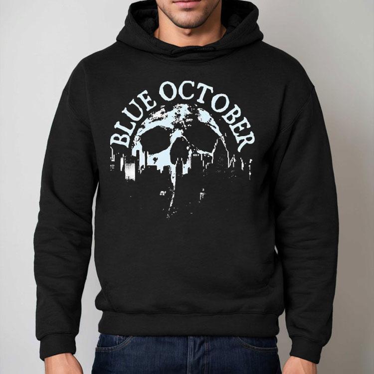 Blue October Skull Skyline Spring Tour 2024 Shirt Blue October Skull Skyline Spring Tour 2024 Shirt