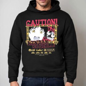 Caution Kindai No Sekai Keep Out Anime Shirt 2 Caution Kindai No Sekai Keep Out Anime Hoodie