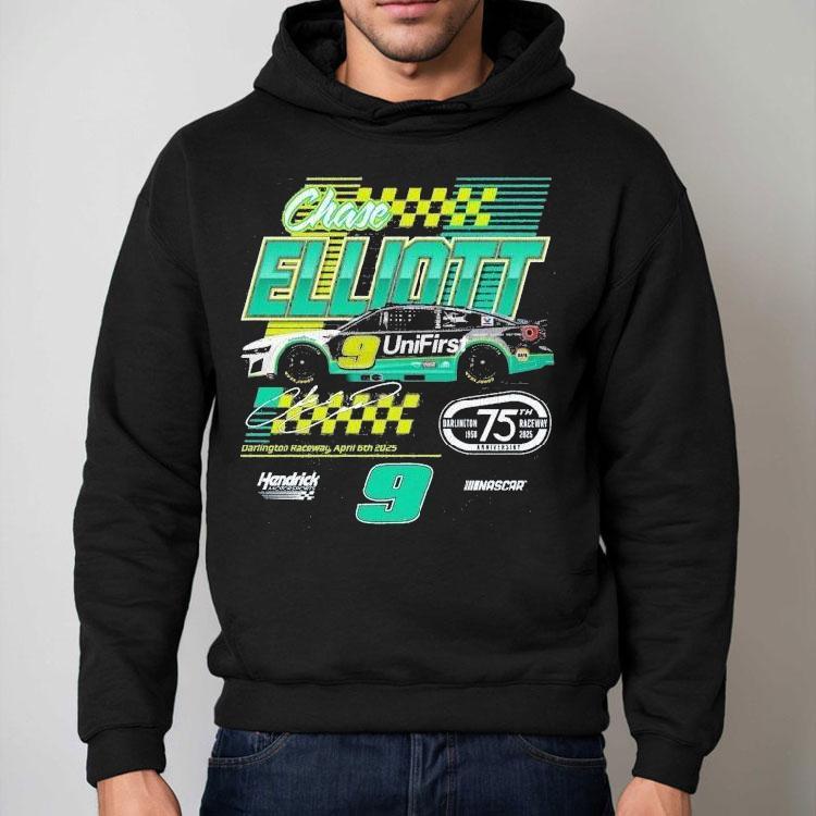 Chase Elliott #9 Unifirst Darlington Raceway 2025 Hendrick Motorsports Nascar Shirt Chase Elliott #9 Unifirst Darlington Raceway 2025 Hendrick Motorsports Nascar Shirt