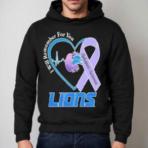 Detroit Tigers I Will Remember For You Alzheimer's Awareness Heartbeat Brain Shirt 2 Detroit Tigers I Will Remember For You Alzheimer S Awareness Heartbeat Brain Hoodie