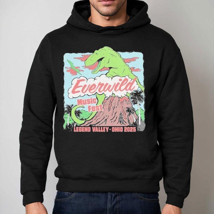 Everwild Music Fest Legend Valley Ohio 2025 Fight Or Flight Dinosaur Shirt Everwild Music Fest Legend Valley Ohio 2025 Fight Or Flight Dinosaur Shirt