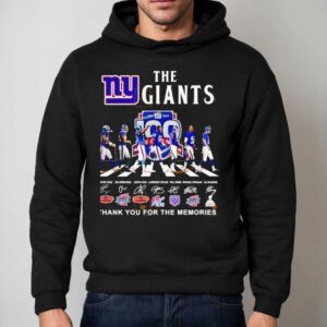 New York Giants Signatures Thank You For The Memories Shirt 2 New York Giants Signatures Thank You For The Memories Hoodie