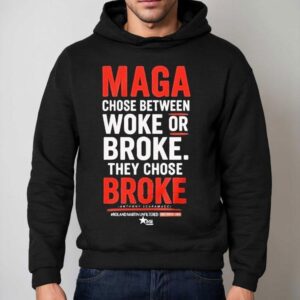 Roland Martin Maga Choose Between Woke Or Broke They Chose Broke Black Star Hoodie