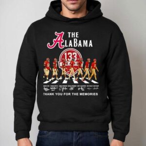 The Alabama Crimson Tide Walking Across Thank You For The Memories Signatures Shirt 2 The Alabama Crimson Tide Walking Across Thank You For The Memories Signatures Hoodie