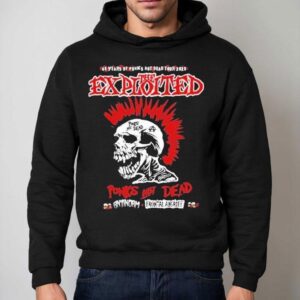 The Exploited Punks Not Dead Years Tour Skull Hoodie