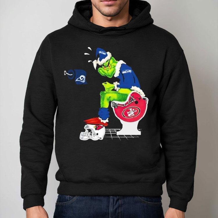The Grinch Santa Toilet Seattle Seahawks Shit On Other Teams Los Angeles Rams Arizona Cardinals San Francisco 49ers Christmas Shirt The Grinch Santa Toilet Seattle Seahawks Shit On Other Teams Los Angeles Rams Arizona Cardinals San Francisco 49ers Christmas Shirt