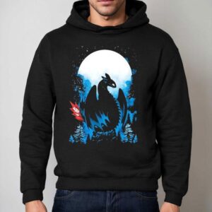 Toothless From How To Train Your Dragon In The Moonligh Hoodie
