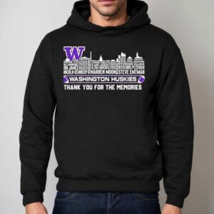 Washington Huskies City Skyline All Names Of Legend Thank You For The Memories Shirt 2 Washington Huskies City Skyline All Names Of Legend Thank You For The Memories Hoodie