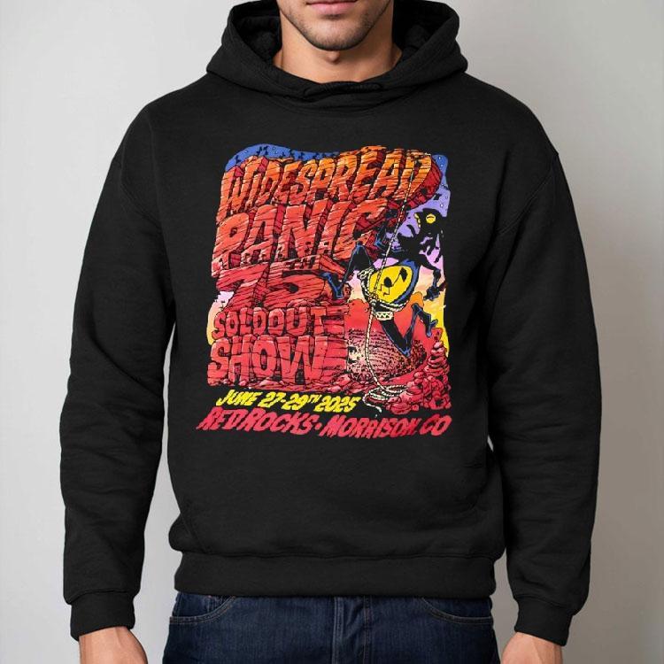 Widespread Panic 75th Sold Out Show Red Rocks Morrison 2025 Shirt Widespread Panic 75th Sold Out Show Red Rocks Morrison 2025 Shirt