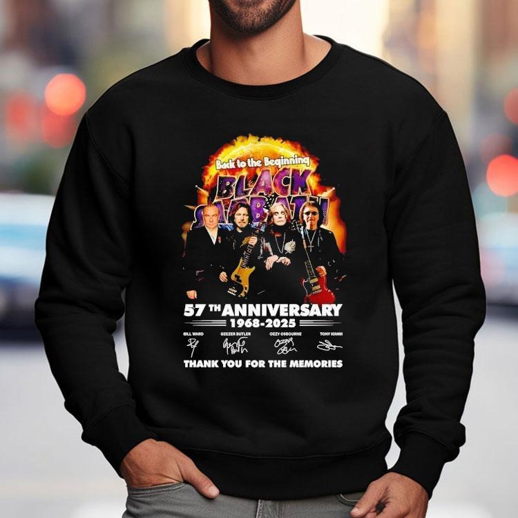 Back To The Beginning Black Sabbath 57th Anniversary 1968 2025 Thank You For The Memories Signatures Shirt Back To The Beginning Black Sabbath 57th Anniversary 1968 2025 Thank You For The Memories Signatures Shirt