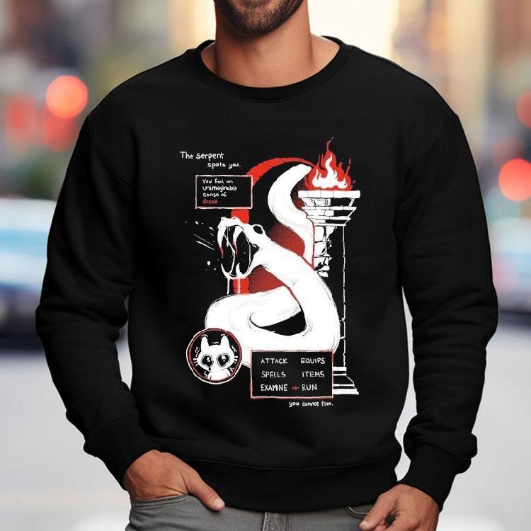 Bandage Brigade The Serpent Sports You You Feel An Unimaginable Sense Dread Attack Equips Spells Items Examine Run Dungeon Shirt Bandage Brigade The Serpent Sports You You Feel An Unimaginable Sense Dread Attack Equips Spells Items Examine Run Dungeon Shirt