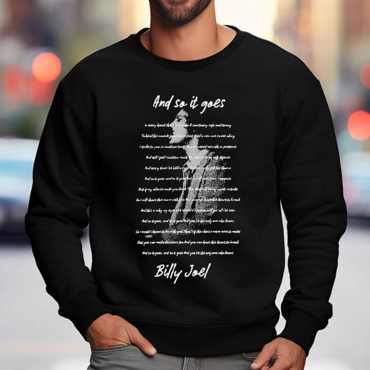 Billy Joel And So It Goes Lyrics Shirt Billy Joel And So It Goes Lyrics Shirt