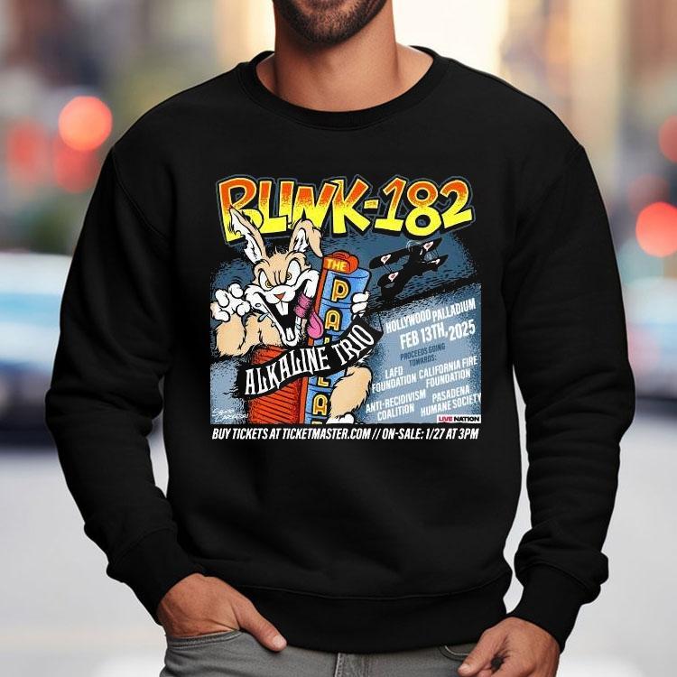 Blink-182 Alkaline Trio February 13 2025 Hollywood, Ca Shirt Blink-182 Alkaline Trio February 13 2025 Hollywood, Ca Shirt