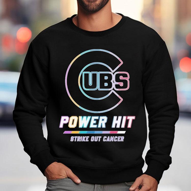 Chicago Cubs Power Hit Strike Out Cancer Shirt Chicago Cubs Power Hit Strike Out Cancer Shirt