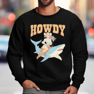 Cowgirl Riding Shark Rodeo Shirt 3 Cowgirl Riding Shark Rodeo Sweatshirt
