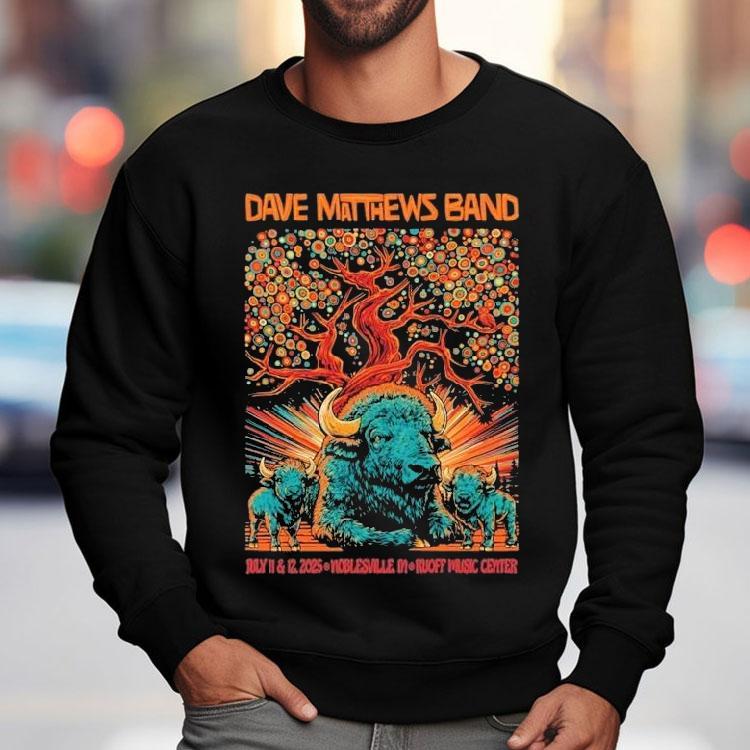 Dave Matthews Band Tour Noblesville, Indiana July 11 12 2025 Buffalo Shirt Dave Matthews Band Tour Noblesville, Indiana July 11 12 2025 Buffalo Shirt