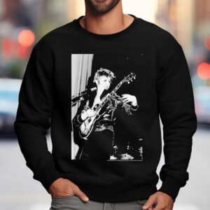 David Bowie Smiling Guitar Shirt 3 David Bowie Smiling Guitar Sweatshirt
