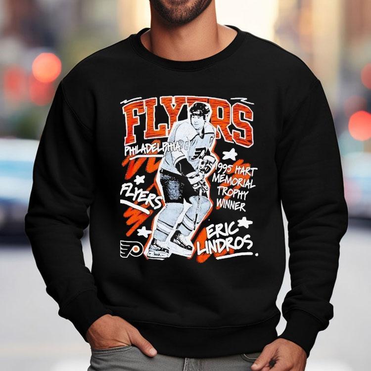 Eric Lindros Philadelphia Flyers Hockey 1995 Hart Memorial Trophy Winner Shirt Eric Lindros Philadelphia Flyers Hockey 1995 Hart Memorial Trophy Winner Shirt