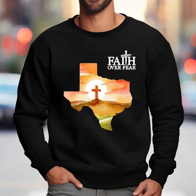 Faith Over Fear Print Shirt Faith Over Fear Print Shirt