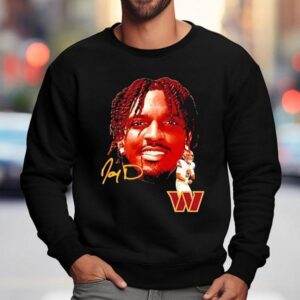Jayden Daniels Big Face Washington Commanders Football Signature Shirt 3 Jayden Daniels Big Face Washington Commanders Football Signature Sweatshirt