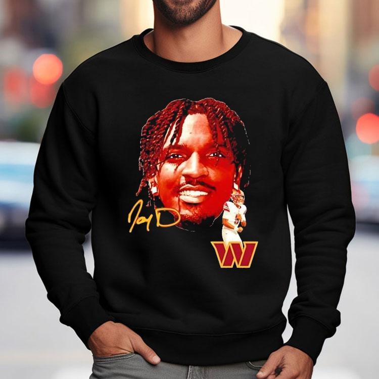 Jayden Daniels Big Face Washington Commanders Football Signature Shirt Jayden Daniels Big Face Washington Commanders Football Signature Shirt